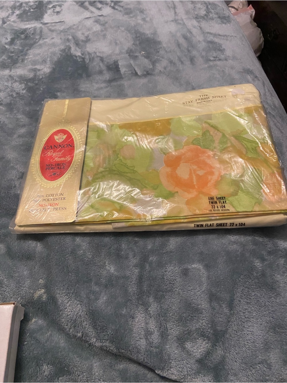 Canon Floral Twin Flat Sheet Set in Cream, Orange, Green